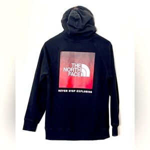 The North Face Hoodie Women’s Medium Black Red Box Logo Gorp Core‎ Outdoor
